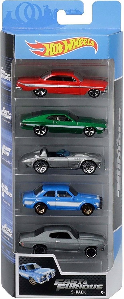 HOT WHEELS SZYBCY I WŚCIEKLI ZESTAW 5 AUT RESORAKI