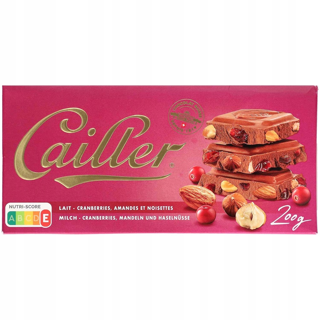 Cailler Czekolada mleczna z bakaliami 200g