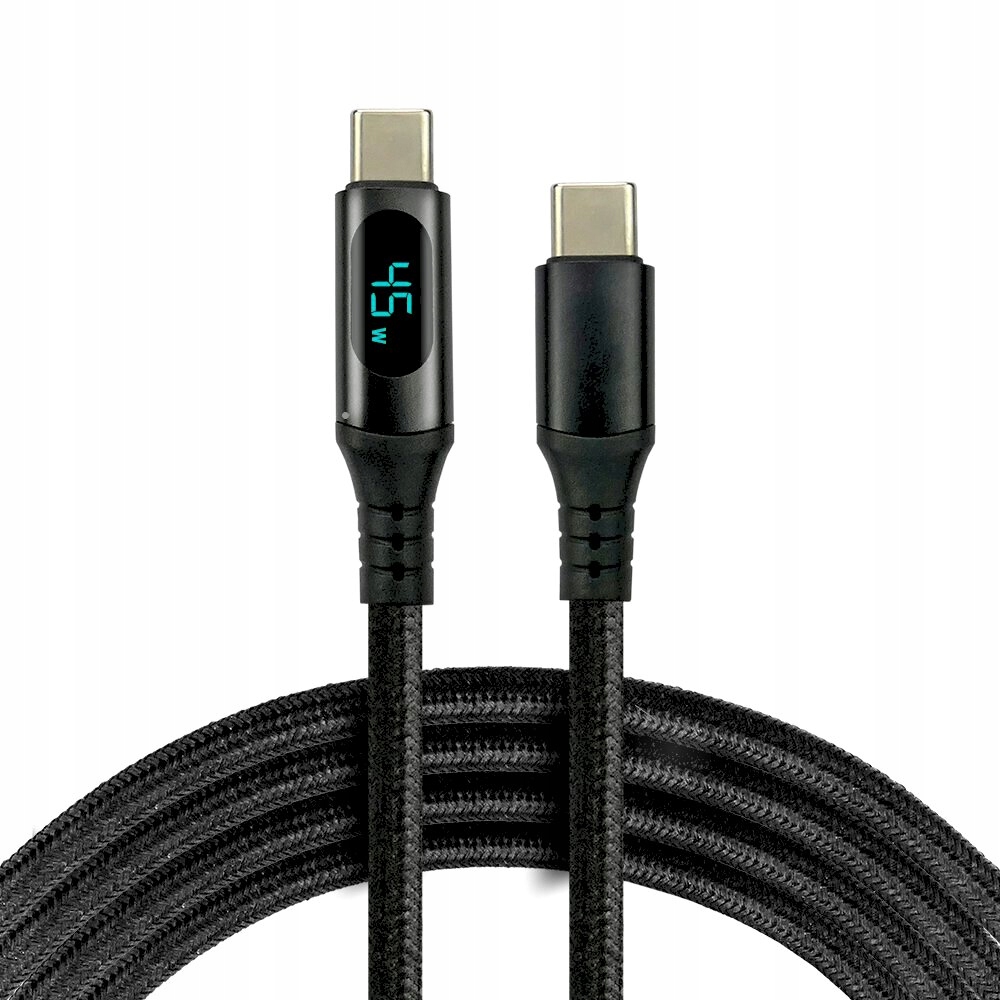 Kabel USB-C PD LCD 3m everActive PD 3A z obsługą szybkiego ładowania 45W