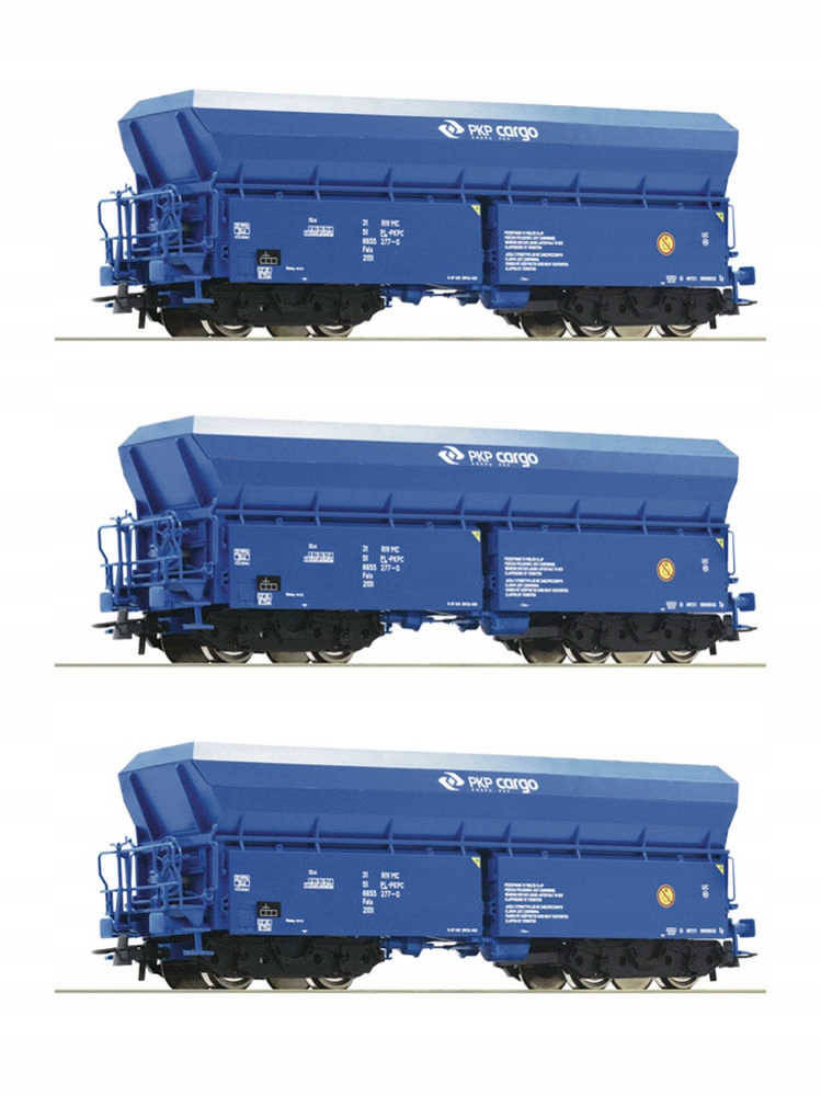 ROCO 76078 Zestaw 3 wagonów towarowych PKP Cargo
