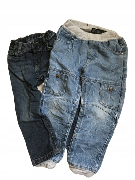 2PAK spodnie jeans 92-98 jogger slim