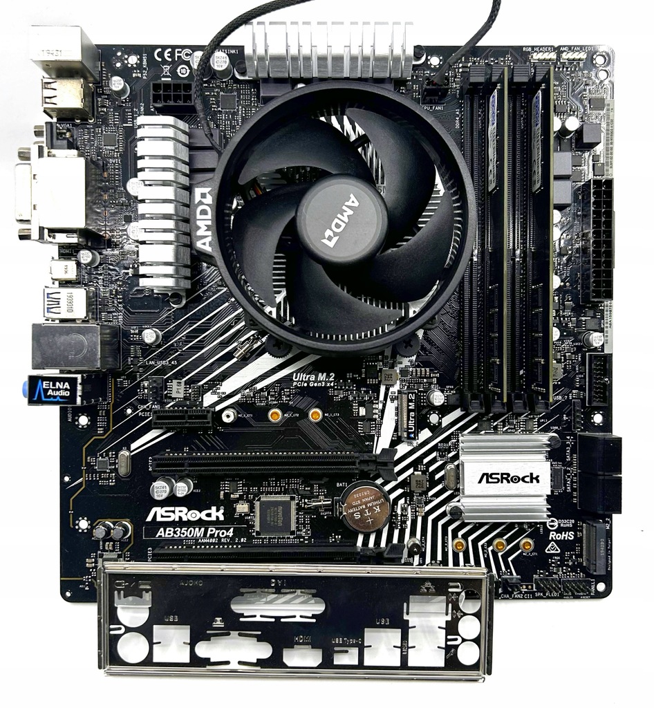 ASROCK AB350M Pro4 + AMD RYZEN 3 1300 3,5GHz