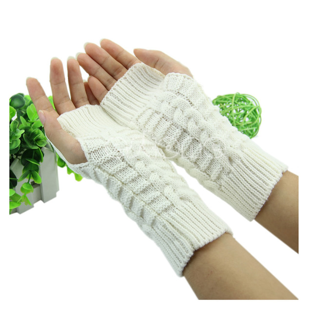 DAMSKIE RĘKAWICZKI WZÓR MITENKI - BEZ PALCÓW - 7023021907 - oficjalne