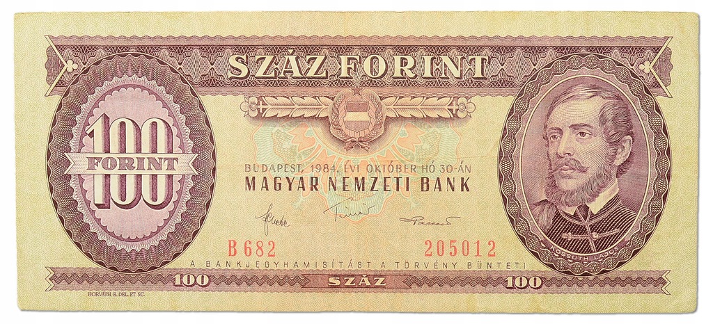 12.Węgry, 100 Forintów 1984, P.171.g, St.3+