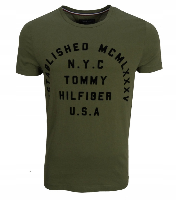 TOMMY HILFIGER t-shirt męski, khaki L