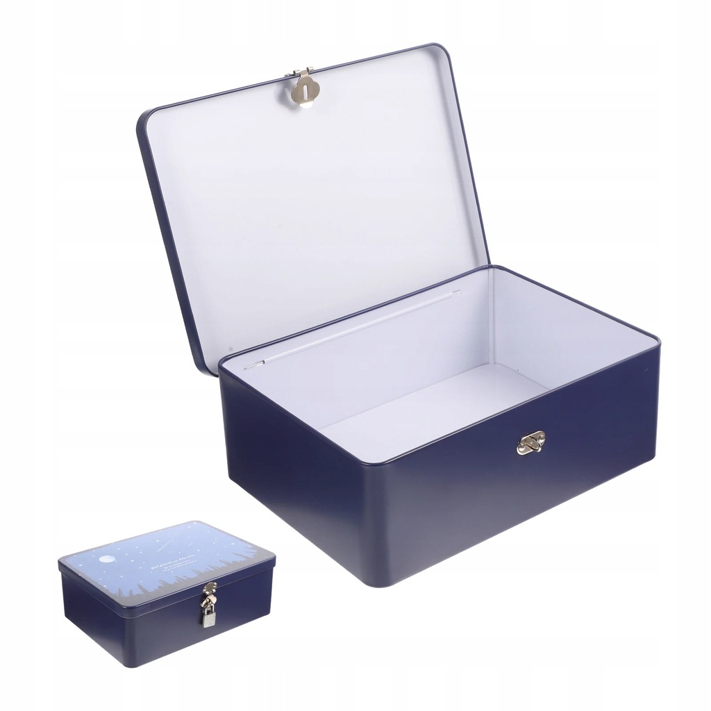 Storage Tin Box Lock Candy Container Key 13721725406 oficjalne