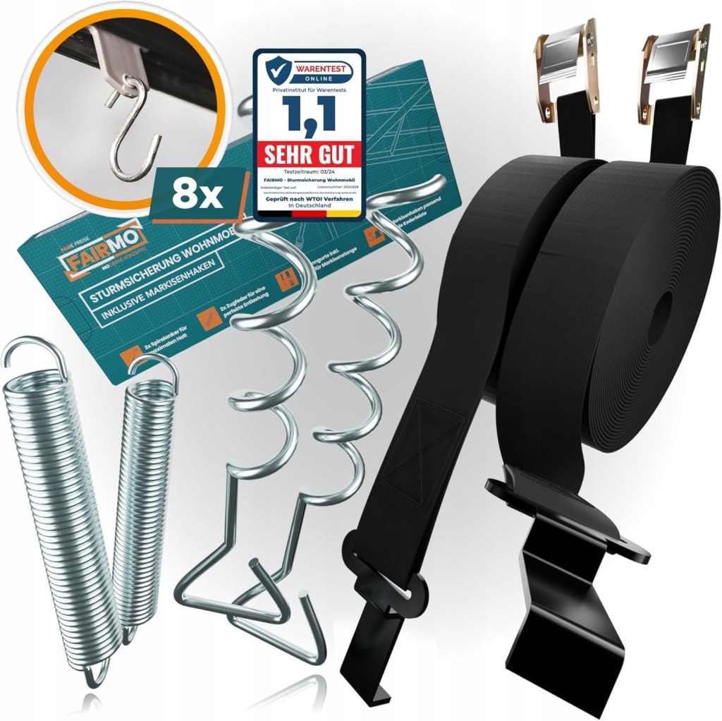 FAIRMO ZESTAW PASÓW PASY SZTORMOWYCH DO MARKIZY ROLETY THULE OMNISTOR