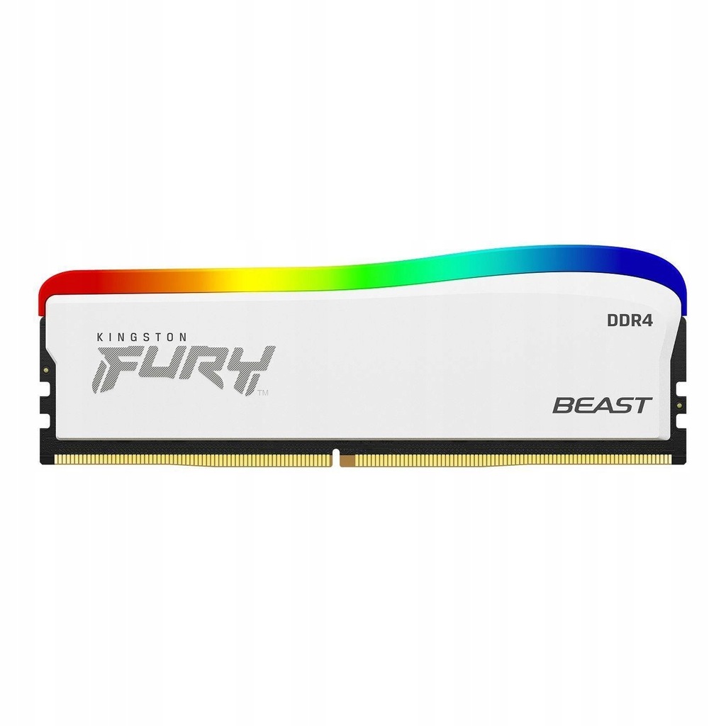Pamięć DDR4 Kingston Fury Beast RGB SE 16GB 1x16GB 3200MHz CL16 1,35V Biały