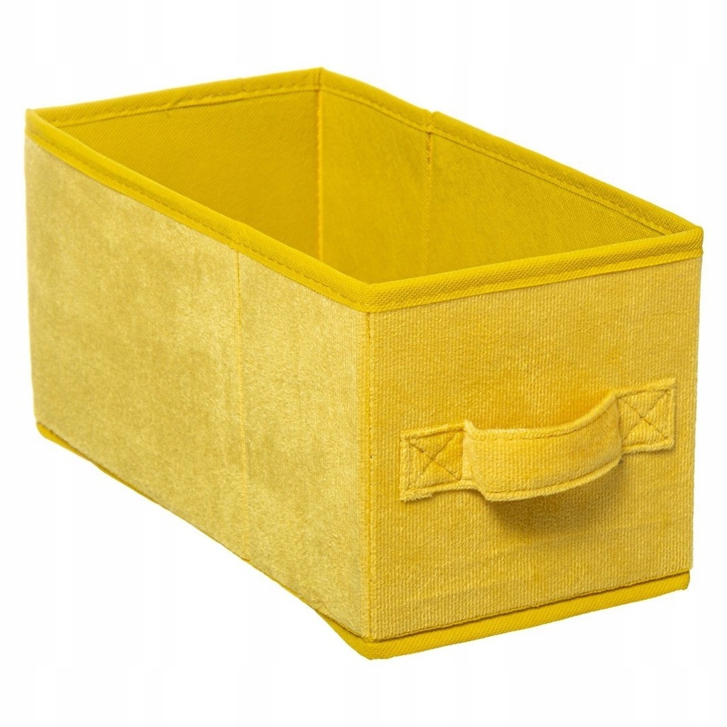 Pojemnik tekstylny 15x31 cm Yellow welur Składany i wygodny