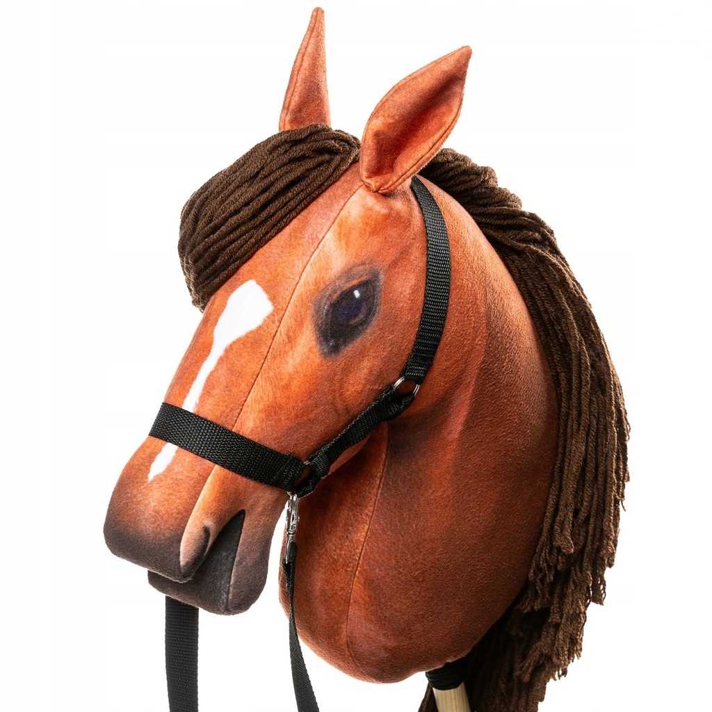 Hobby Horse Skippi - Bursztyn - duży koń na kiju - A3 - kantar - jak żywy