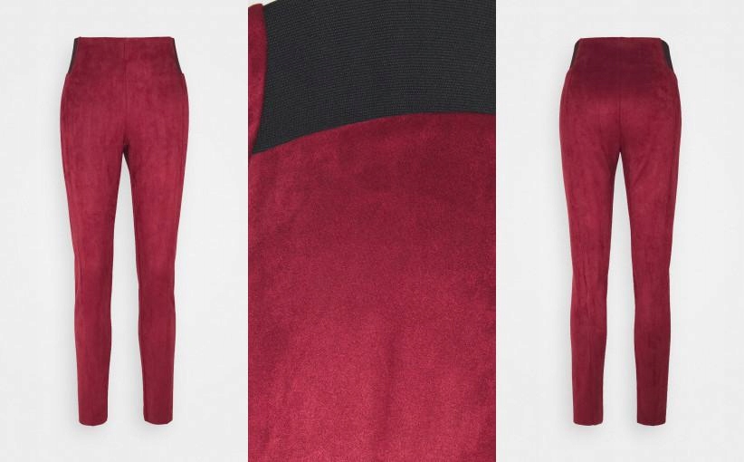 G19F006 LEGGINSY ZAMSZOWE BORDO VERO MODA TALL XL