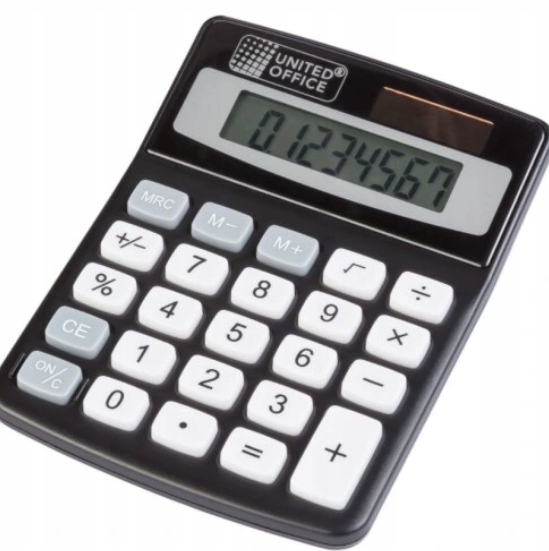 Kalkulator kieszonkowy solarny biurowy United Office