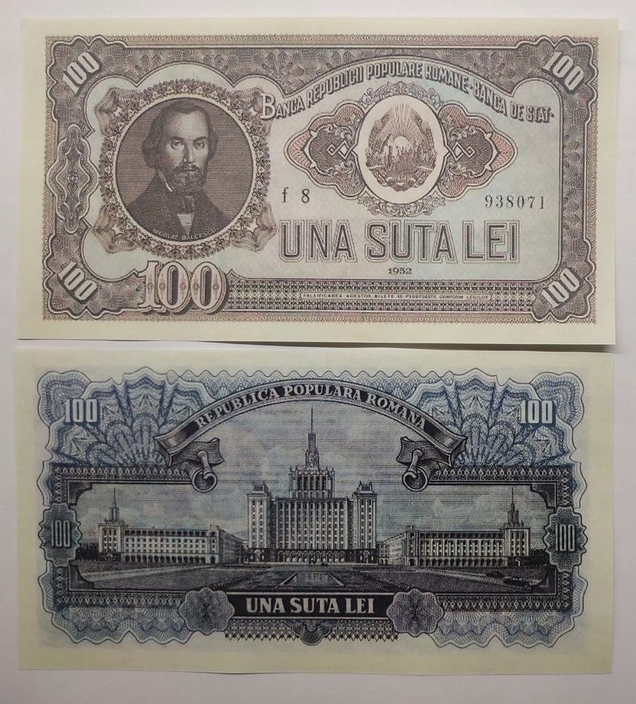2079 - Rumunia 100 lei 1952