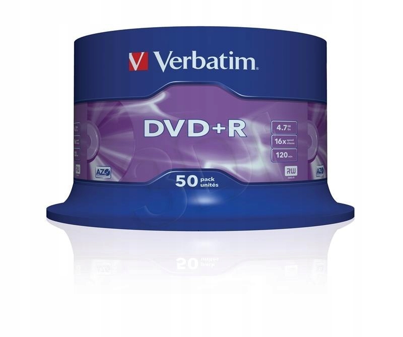 Płyta DVD Verbatim 43550 (4,7GB; 16x; 50szt.; Cake