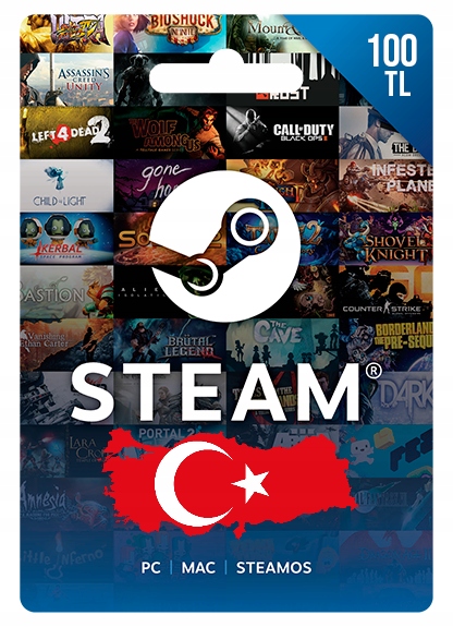 Doładowanie Steam cyfrowa Turcja 100 TL OKAZJA!