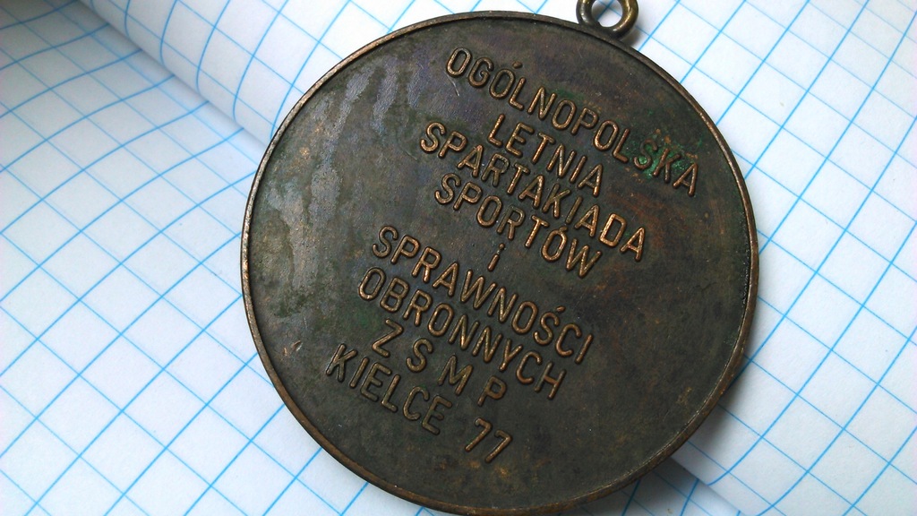 ZSMP Kielce medal 1977r Sporty Obronne drużynowy