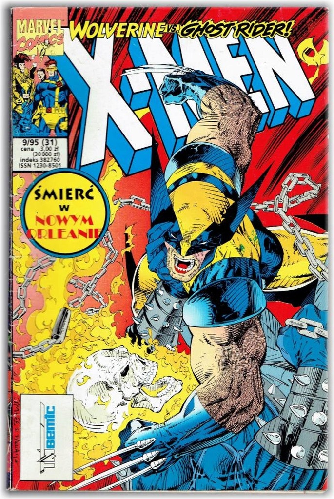X Men 9 95 Wolverine Vs Ghost Rider Komiks Oficjalne Archiwum Allegro