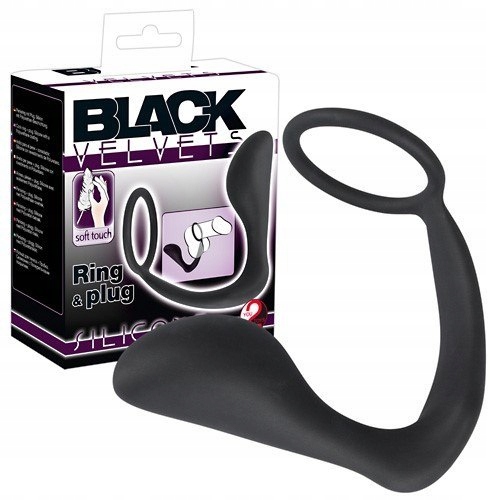 WTYCZKA ANALNA Z RINGIEM YOU2TOYS BLACK VELVETS