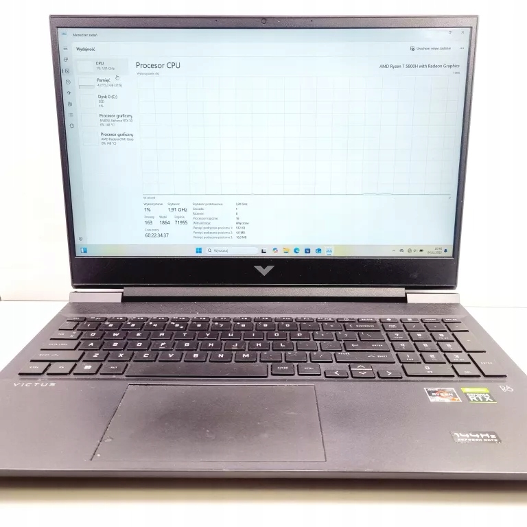 LAPTOP HP VICTUS 16-E0401NW FHD RYZEN 7 5800H 16/1024GB SSD RTX3060 6GB