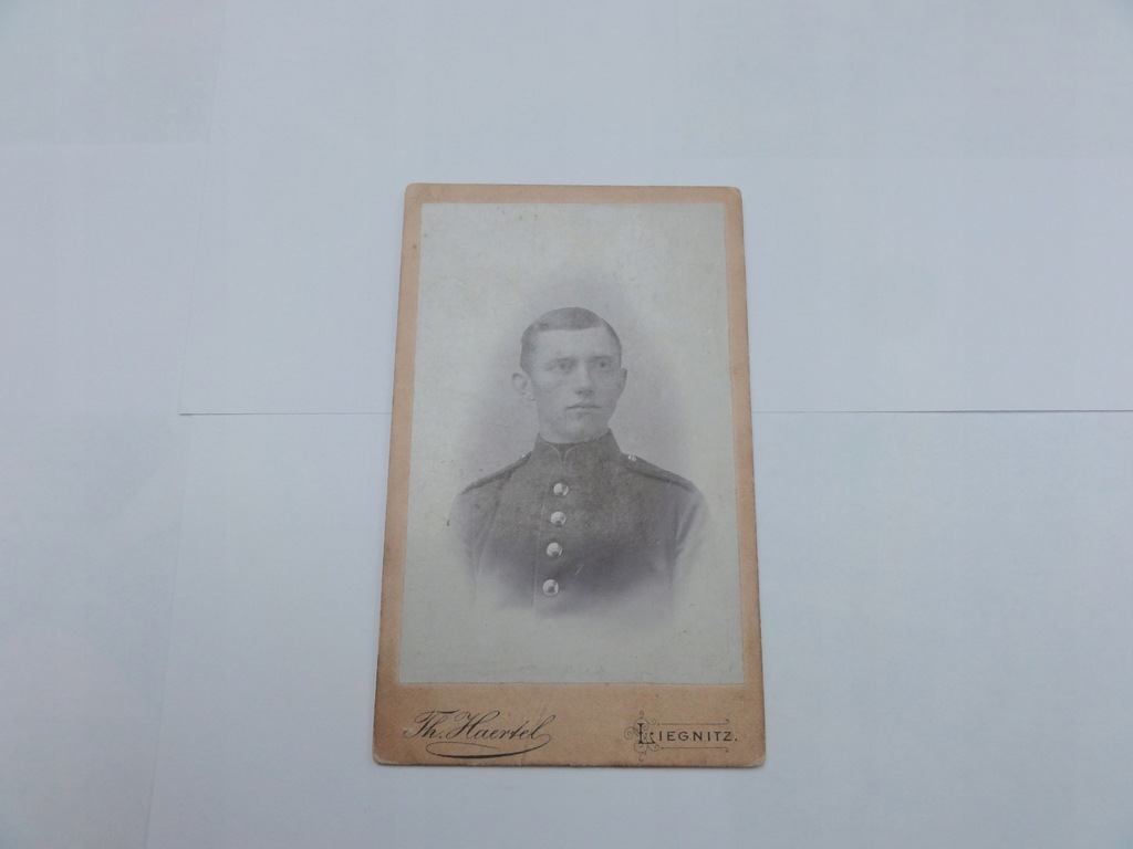 Zdjęcie kartonik żołnierz, Th.Haertel Liegnitz- Legnica