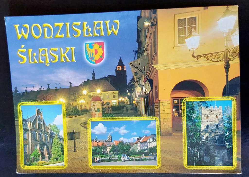 WODZISŁAW ŚLĄSKI: URZĄD, RYNEK, WIEŻA | POCZTÓWKA