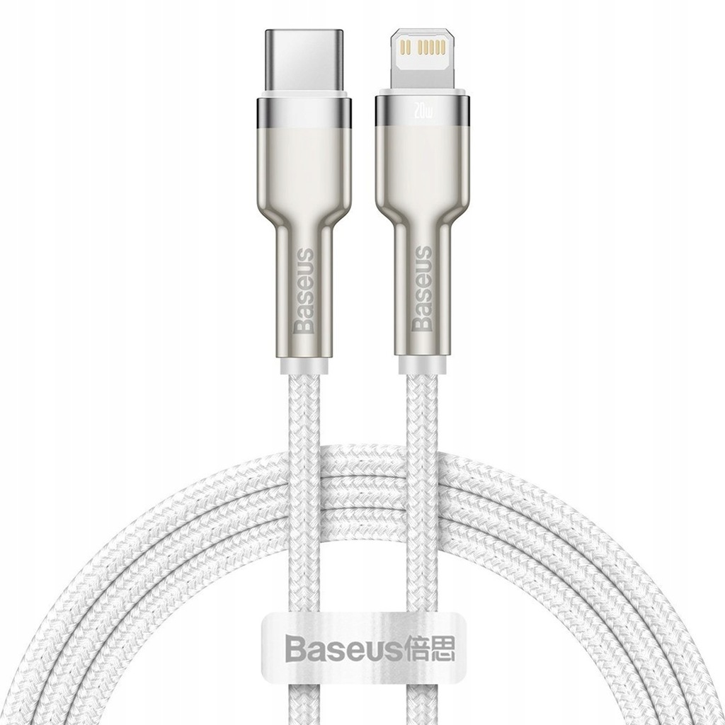 BASEUS KABEL USB-C LIGHTNING CAFULE PD 1M BIAŁY