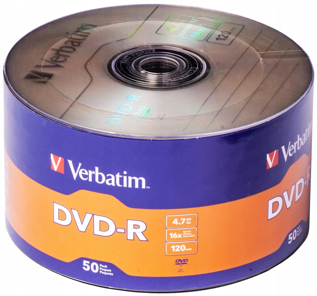 PŁYTY DVD-R VERBATIM 4,7GB 16X CAKE 543729