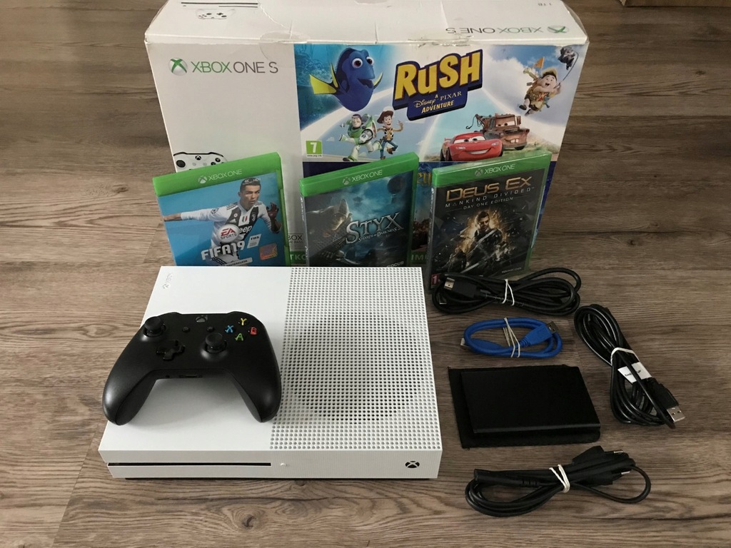 Xbox One S 1TB +dysk zewn 1TB +ponad 40 gier VENOM