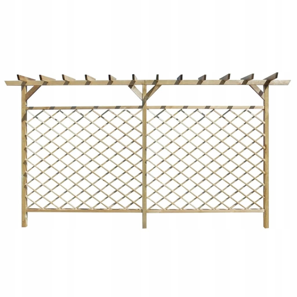 VidaXL Ogrodzenie ogrodowe z kratką i pergolą, drewno, 41726