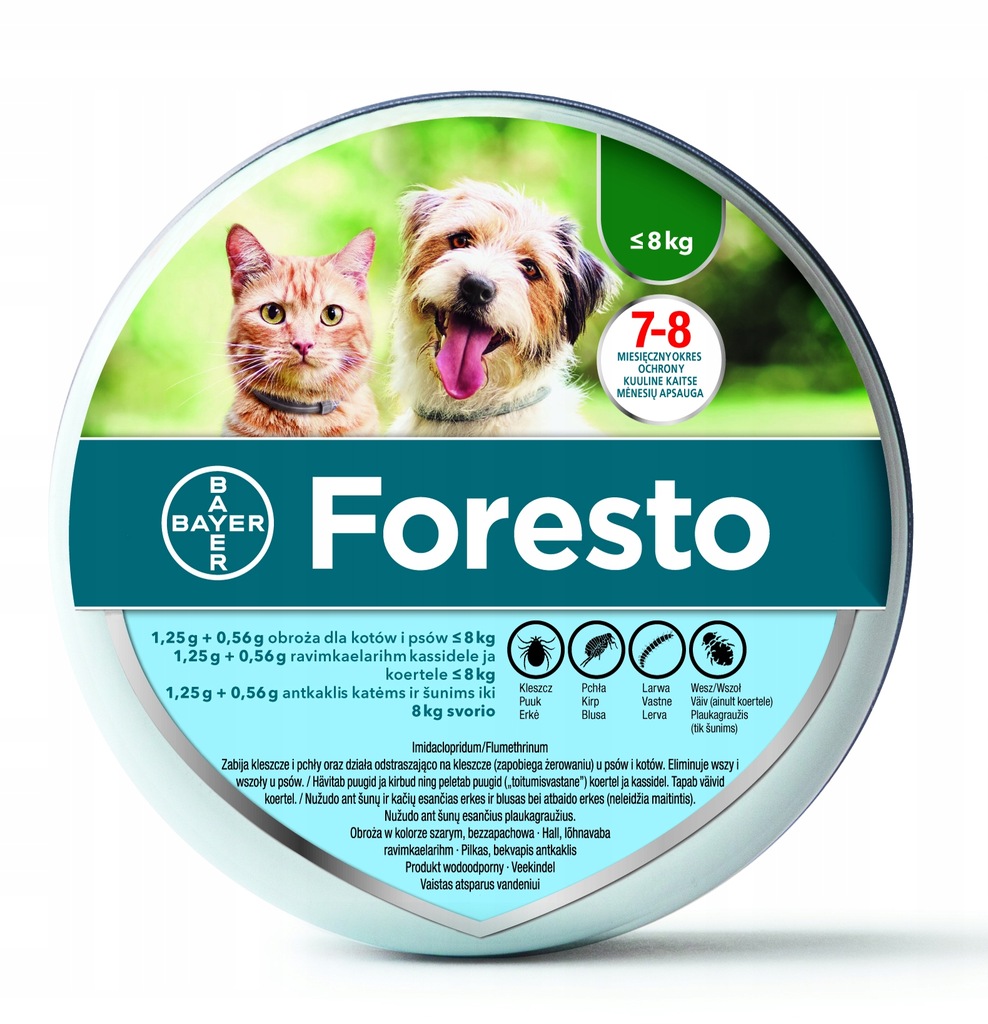 Forest..o Bayer dla psa i kota poniżej 8kg TANIO