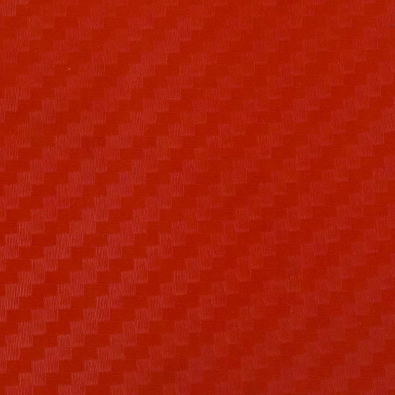 Folia odcinek carbon 3D czerwona 1,27x0,5m