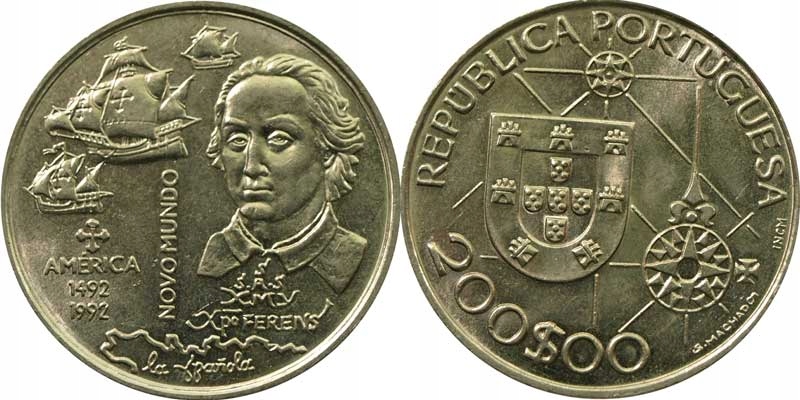 128273 200 Escudos 1992 rok Portugalia Kolumb