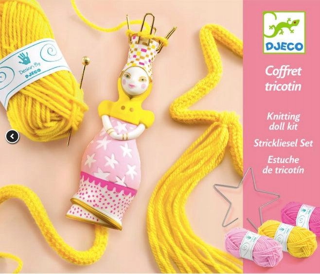 Djeco: zestaw do trykotażu w kuferku Coffret Tricotin