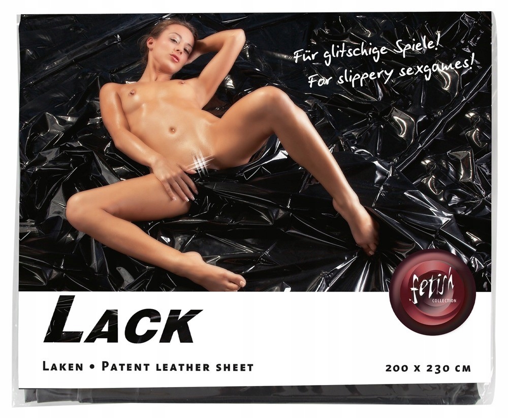 PRZEŚCIERADŁO VINYL BED SHEET BLACK 200X230