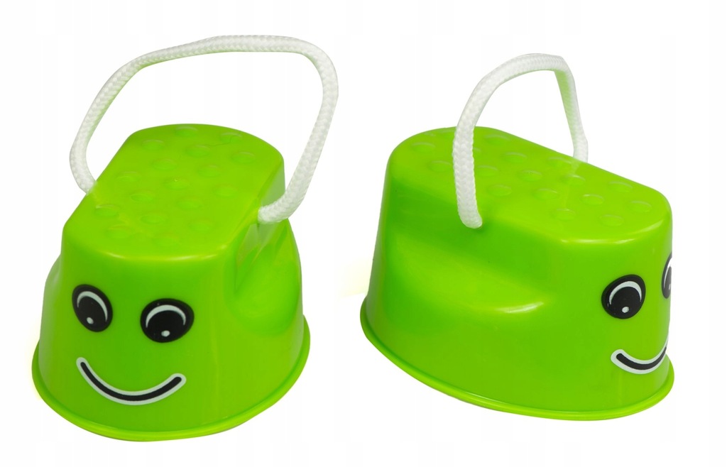 Szczudła dla dzieci do skakania kubełkowe chodaczki równowaga 2 sztuki ziel
