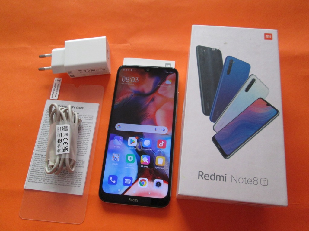 Błękitny-Xiaomi Redmi Note 8T-4/64GB ŁADNY-Kpl.