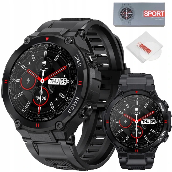 MĘSKI ZEGAREK SMARTWATCH KOMPATYBILNY ANDROID IOS 13943149248