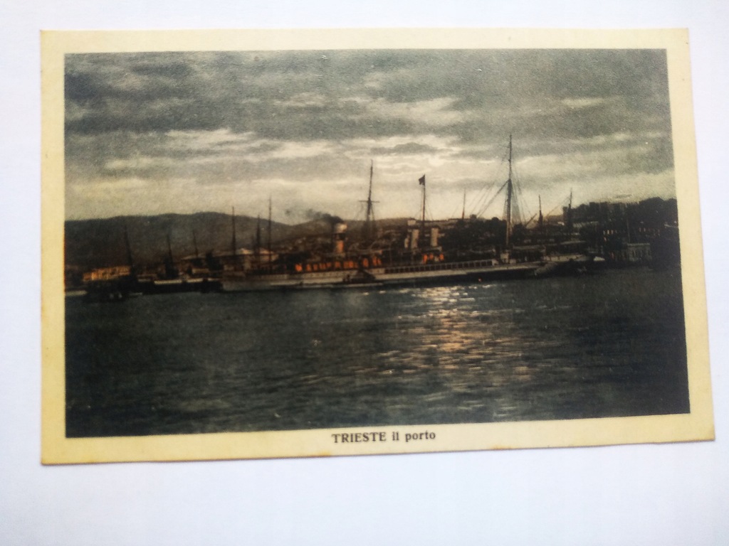 Karta Pocztowa. Triest Port. I. S. C. ok. 1925 kolorowa