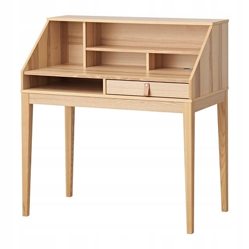 IKEA FLIGGEN biurko z półką 100x55 cm JESION