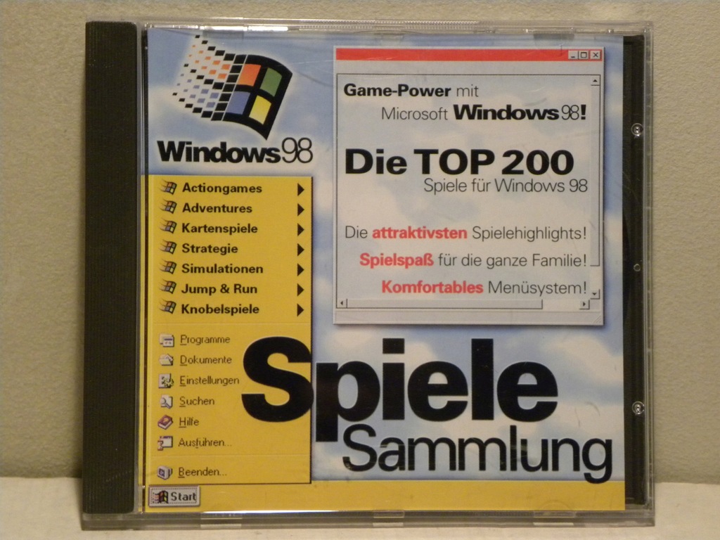 CD WINDOWS 98 SPIELE SAMMLUNG 200 TOP GAMES NM-