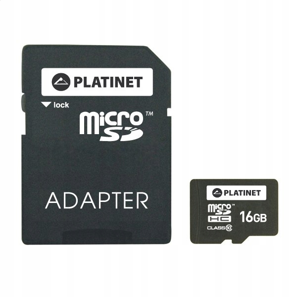 PLATINET microSDHC SECURE DIGITAL + ADAPTER SD 16G