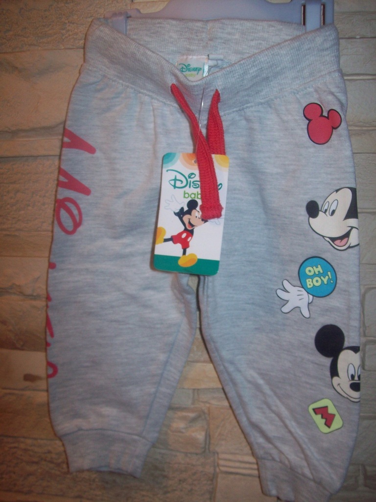 Spodnie Disney Myszka Mickey 80cm nowe z metkami