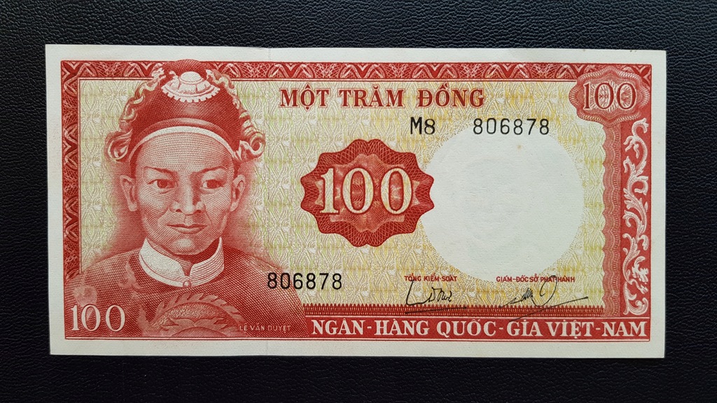 Wietnam Połudnowy 100 dong 1966 banknot UNC- bcm