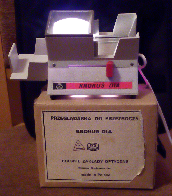 Przeglądarka do przeźroczy Krokus DIA - 1972 r.