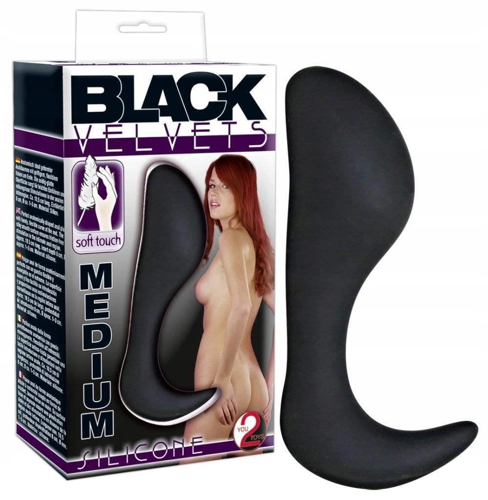 KOREK ANALNY SILIKONOWY 10,5CM BLACK VELVETS