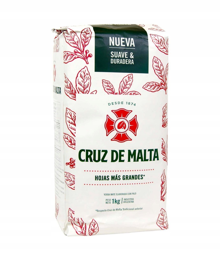 Yerba Mate Cruz De Malta 1kg elaborada con palo