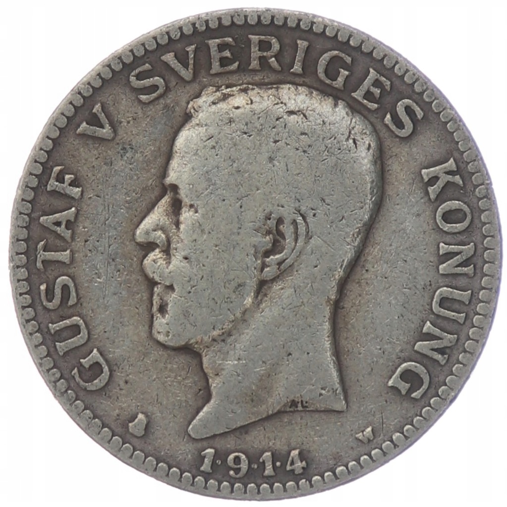 1 Korona - Król Gustaw V - Szwecja - 1914 rok