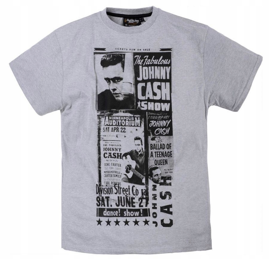 Replika Duża Koszulka Johnny Cash roz 5XL obw 160
