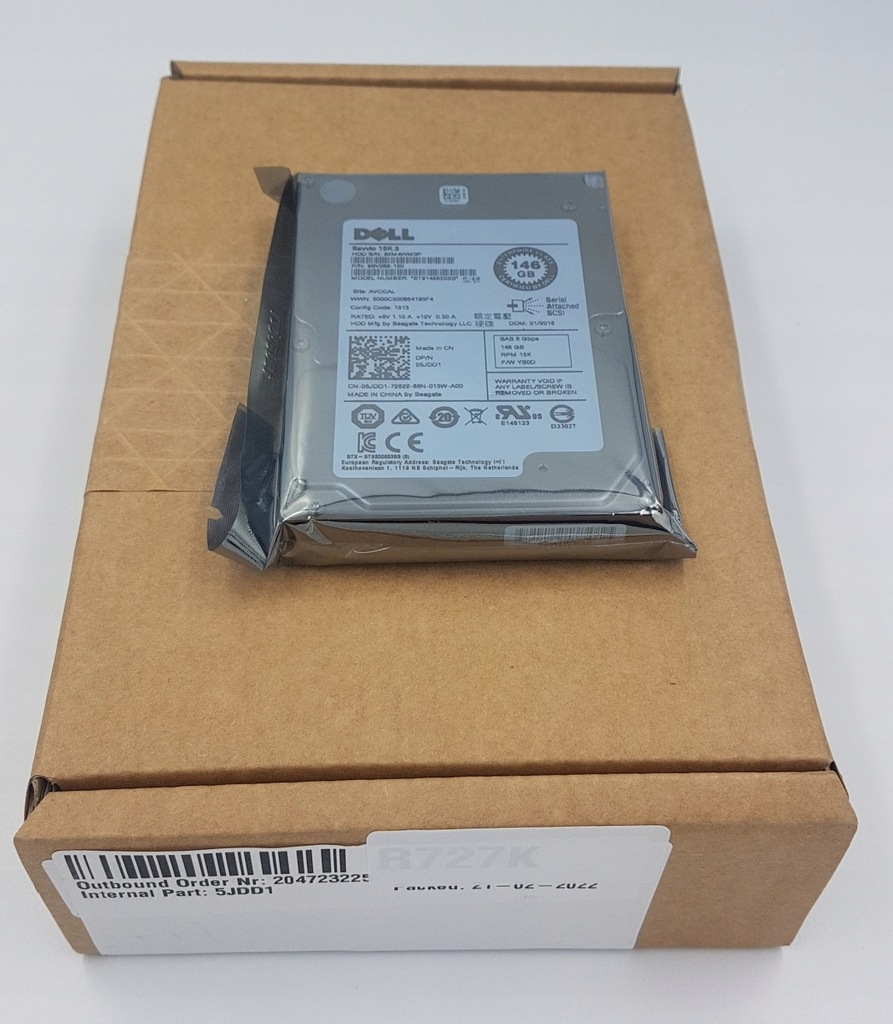 DELL 146GB SAS 15K 2.5" 6Gbps 5JDD1 61XPF