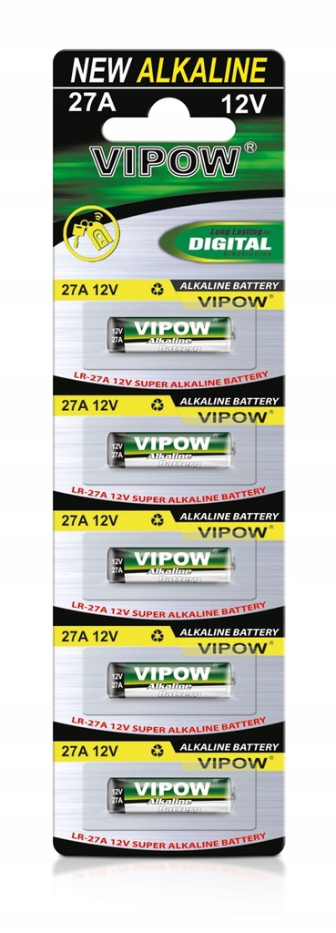 Baterie alkaliczne VIPOW LR27A 5szt/bl. (1LL)
